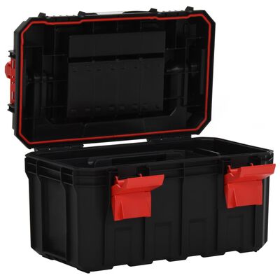 vidaXL tööriistakast, must ja punane, 45 x 28 x 26,5 cm