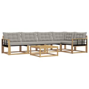 vidaXL V&auml;li diivanikomplekt 6 pcs Valge ja helehall 79 x 79 x 37 cm