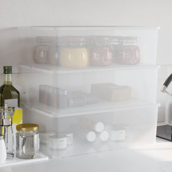 vidaXL plastist hoiukastid 3 tk, 25 l, virnastatavad