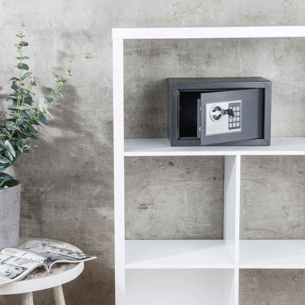 HI seif elektroonilise lukuga, tumehall, 31x20x20 cm