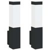 vidaXL V&auml;line seinalamp 2 pcs Must 10.5 x 6 x 33 cm