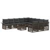 vidaXL Aia Diivanikomplekt 12 pcs Hall pol&uuml;rotang