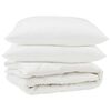 vidaXL Suletekk padjaga 3 pcs Valge Mikrofiiber