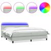 vidaXL kontinentaalvoodi madrats ja LED Helehall 200x210 cm samet