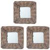 vidaXL peeglid 3 tk, 15 x 15 cm, vitsad