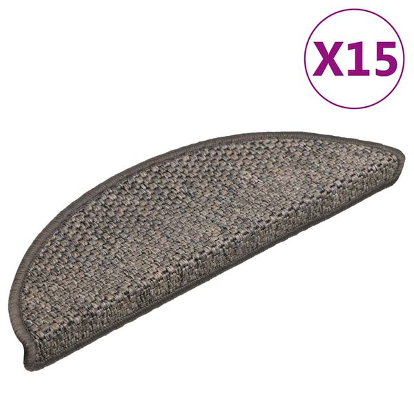vidaXL isekleepuv trepivaip, 15 tk, 56x17x3 cm, pruun-beež