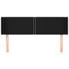 vidaXL voodipeats servadega, must, 147x16x78/88 cm, kangas