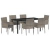 vidaXL Aia s&ouml;&ouml;gilaudade komplekt padjaga 7 pcs Hall pol&uuml;rotang