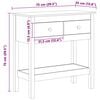 vidaXL Konsoollaud sahtliga Vahapruun 75 x 35 x 75 cm Pine Puit