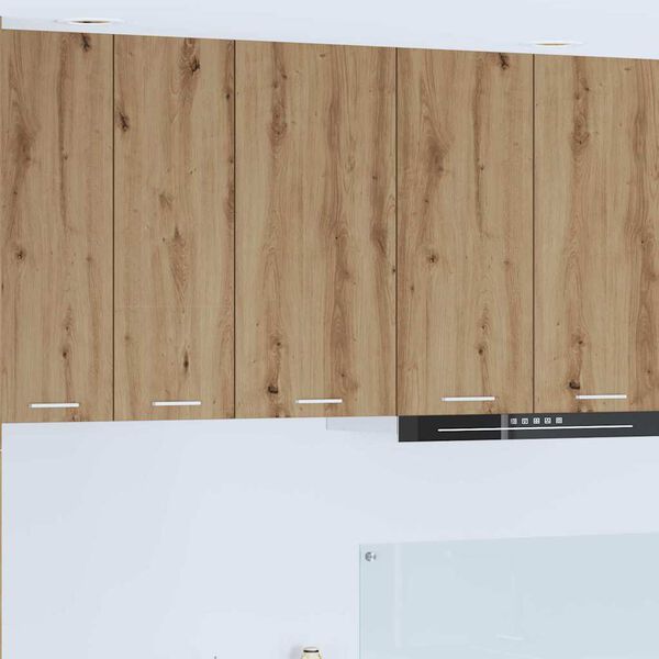 vidaXL Seinakapp Meisterdatud tamm ja valge 40 x 31 x 80 cm Tehispuit