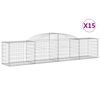 vidaXL kaarekujulised gabioonkorvid 15 tk, 300x50x60/80 cm, raud