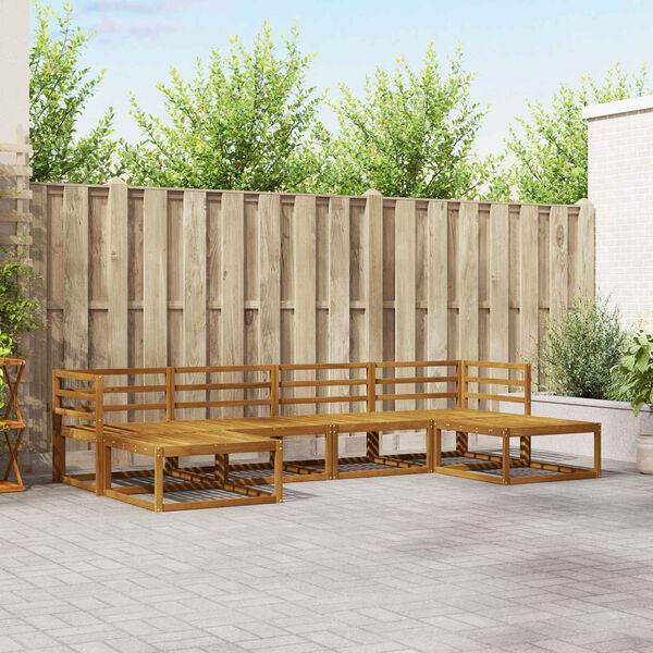 vidaXL V&auml;li diivanikomplekt 6 pcs Neutraalne Tugev akatsiapuu