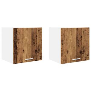 vidaXL Seinakapp 2 pcs Vana puu ja valge 40 x 31 x 40 cm Tehispuit