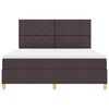 vidaXL LED Box Spring Voodi madratsiga Tume pruun 180 x 200 cm kangas