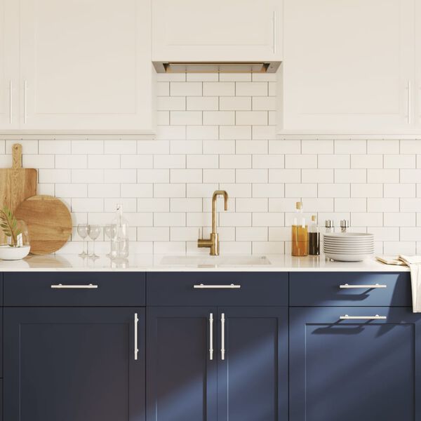 vidaXL kapi käepidemed 10 tk, hõbedane, 128 mm, roostevaba teras