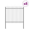 vidaXL Aiandus aiapaneel WOERDEN 8 tk 13,6 x 1,5 m Pulberkattega teras