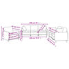 vidaXL 3-osaline diivanikomplekt patjadega, kreemjas, kangas
