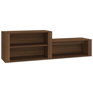 vidaXL kingakapp, pruun tamm, 150x35x45 cm, tehispuit