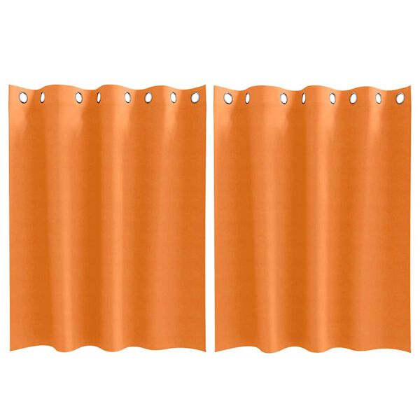 vidaXL Kardinad rõngastega 2 pcs Erk Oranž 140 x 140 cm Polüester