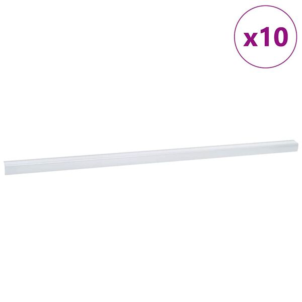 vidaXL Trepiastme servaprofiilid 10 pcs Hõbedane 67 cm Alumiinium