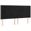 vidaXL voodipeats servadega, must, 203x16x118/128 cm, samet