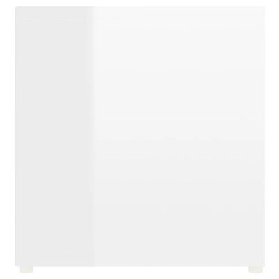 vidaXL telerikapid 2 tk kõrgläikega valge 107x35x37 cm puitlaastplaat
