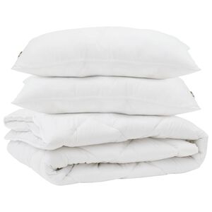 vidaXL Suletekk padjaga 3 pcs Valge Mikrofiiber