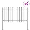 vidaXL Aiandus aiapaneel WOERDEN 9 tk 15,3 x 0,8 m Pulberkattega teras