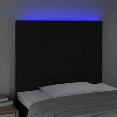 vidaXL LED-voodipeats, must, 80x5x118/128 cm, kangas