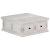 vidaXL kohvilaud valge 70 x 70 x 30 cm tugevast mangopuidust