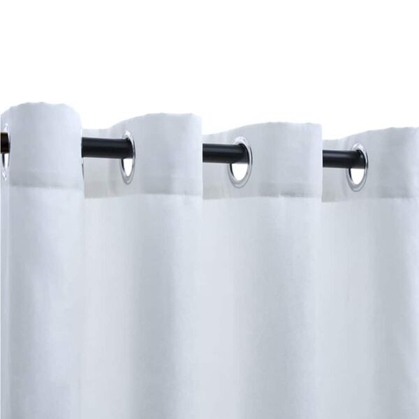 vidaXL pimendavad kardinad metallr&otilde;ngastega 2 tk, valge, 140 x 225 cm
