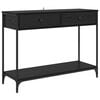 vidaXL Konsoollaud sahtliga Must tamm 100 x 34,5 x 75 cm Tehispuit