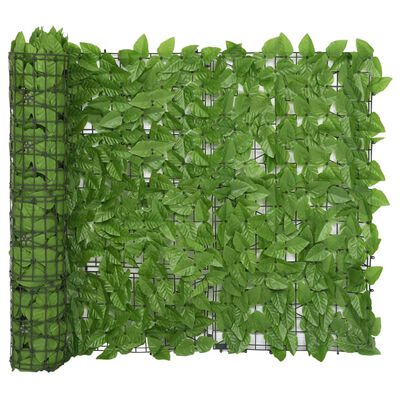 vidaXL rõdusirm, rohelised lehed, 400 x 100 cm