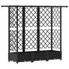 vidaXL T&otilde;stetud Padi Kase ja Katusega Must 164 x 40 x 123 cm PP