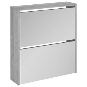 vidaXL 2 sahtliga kingakapp peegliga, hall Sonoma tamm, 63x17x67 cm