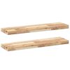 vidaXL ujuvad riiulid 2 tk, 100 x 20 x 4 cm, t&ouml;&ouml;tlemata t&auml;ispuit, akaatsia