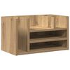 vidaXL T&ouml;&ouml;laua korraldaja Must tamm 44,5 x 24 x 25 cm Tehispuit