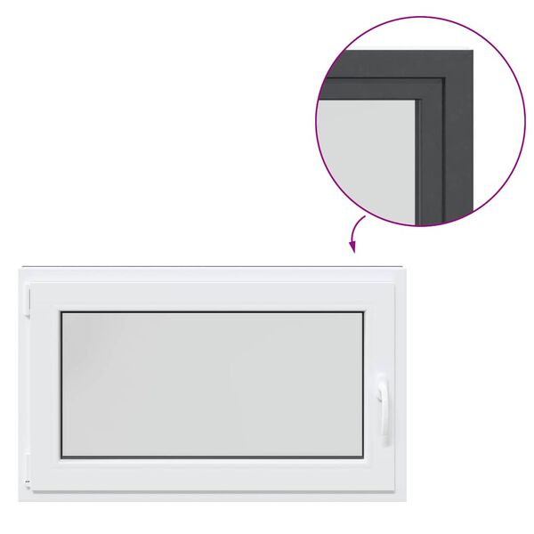 vidaXL keldriaken "RISOR" 100 x 60 cm kallutatav ja p&ouml;&ouml;rdavatav, DIN, vasak, antratsiit