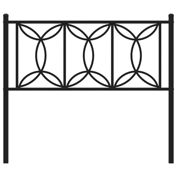 vidaXL metallist vahetatav voodipeats, must, 100 cm