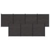 vidaXL Aia komplekt 7 tk 1218 x 186 cm WPC ja Alumiinium Must