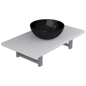 vidaXL kaheosaline vannitoam&ouml;&ouml;bli komplekt, keraamiline, valge