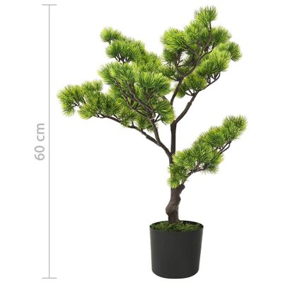 vidaXL kunsttaim, männi bonsai potiga, 60 cm, roheline
