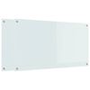 vidaXL K&ouml;&ouml;giseina paneel 2 pcs Valge 110 x 60 cm karastatud klaas