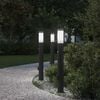 vidaXL anduri ja pistikupesaga postvalgustid, 3 tk, 80 cm, roostevaba teras, IP44