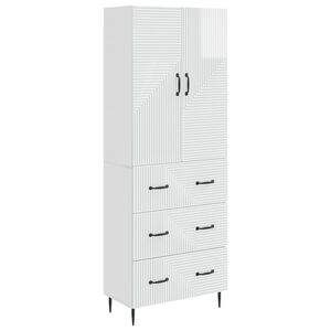 vidaXL Kapi Komplekt 2 pcs K&otilde;rgl&auml;ikega valge 66 x 34,5 x 90 cm