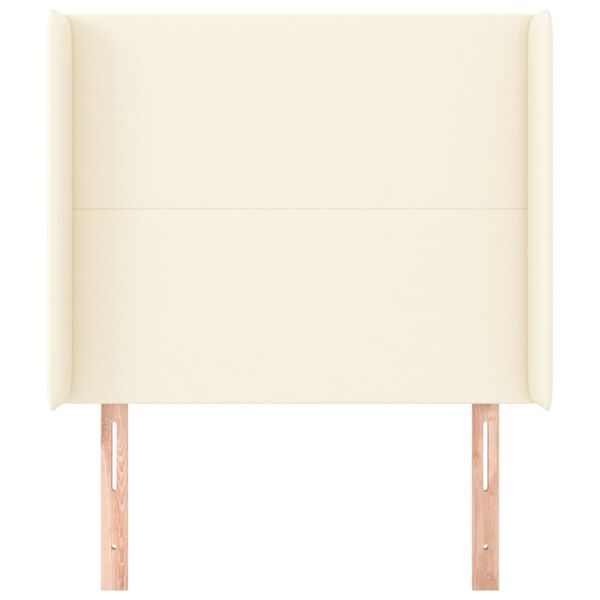 vidaXL voodipeats servadega, kreemjas, 93x16x118/128 cm, kunstnahk