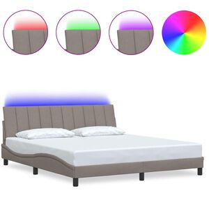 vidaXL voodiraam ilma madratsita Hanko, pruunikashall, 180x200 cm, kangas