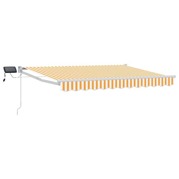 vidaXL K&auml;sitsi juhitav varikatus koos LED-idega 3,5 x 2,5 m