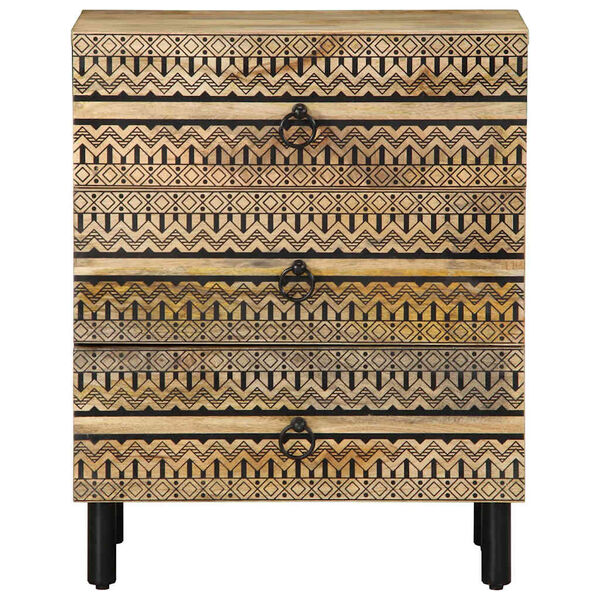 vidaXL Voodikapp Must 50x33x62 cm Massiivne töötlemata puit Mango