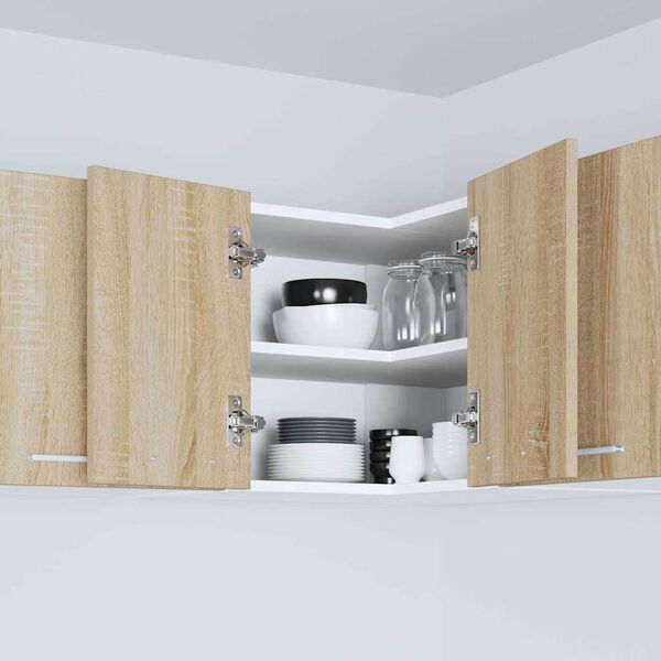 vidaXL Seinakapp Sonoma tammes ja valges 57 x 57 x 40 cm Tehispuit